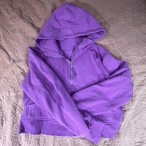Lululemon Purple cropped Quarter zip hoodie